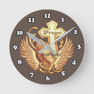 Pray Altijd Cross Ronde Klok