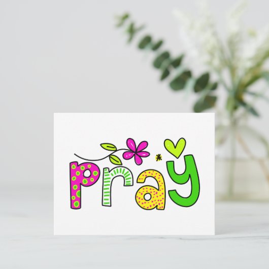 Pray Briefkaart (Staand voorkant)