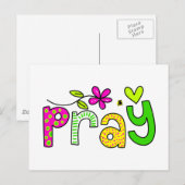 Pray Briefkaart (Voorkant / Achterkant)