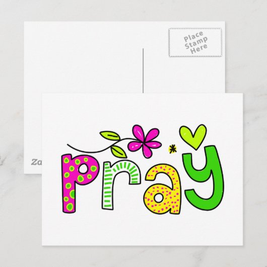 Pray Briefkaart (Voorkant / Achterkant)