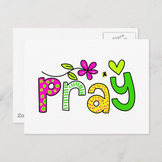Pray Briefkaart (Voorkant / Achterkant)