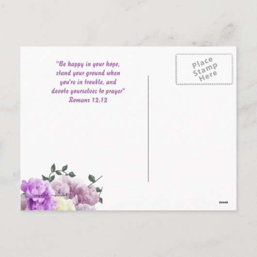 Pray een Manuscript voor het Briefkaart van vandaa (Achterkant)