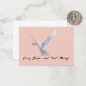 Pray- en Hope-briefkaart Notitiekaartje (Voorkant / Achterkant in situ)