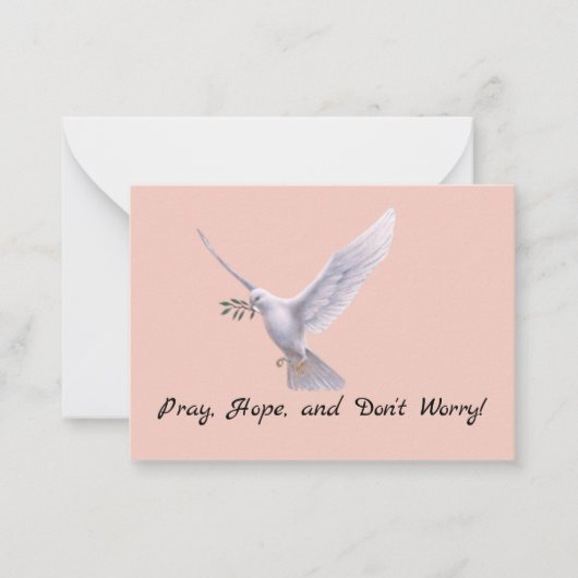 Pray- en Hope-briefkaart Notitiekaartje (Voorkant)