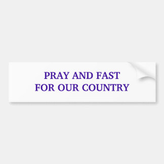 PRAY EN SNEL VOOR ONS LAND BUMPERSTICKER