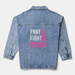 Pray Fight Believe Denim Jacket