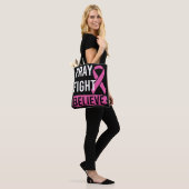 Pray Fight Believe Tote Bag (Op model)