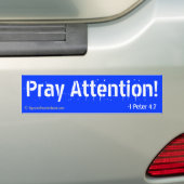 Pray Focus Religieuze citaten Bumpersticker (Op auto)