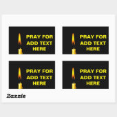 Pray for Add Text Rechthoekige Sticker (Vel)