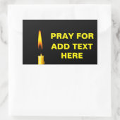Pray for Add Text Rechthoekige Sticker (Tas)