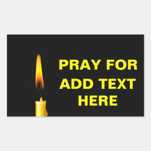 Pray for Add Text Rechthoekige Sticker