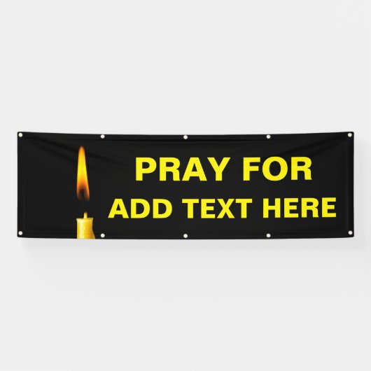 Pray for Add Text Spandoek (Horizontaal)
