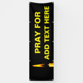 Pray for Add Text Spandoek (Verticaal)