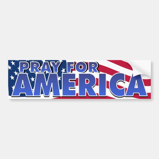 Pray for America 2 Bumpersticker (Voorkant)