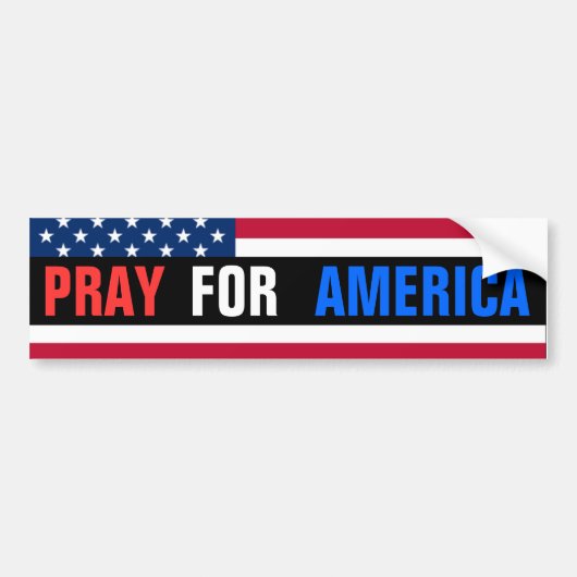 Pray for America Bumpersticker (Voorkant)