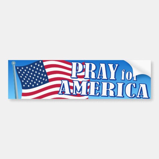 Pray for America Bumpersticker (Voorkant)