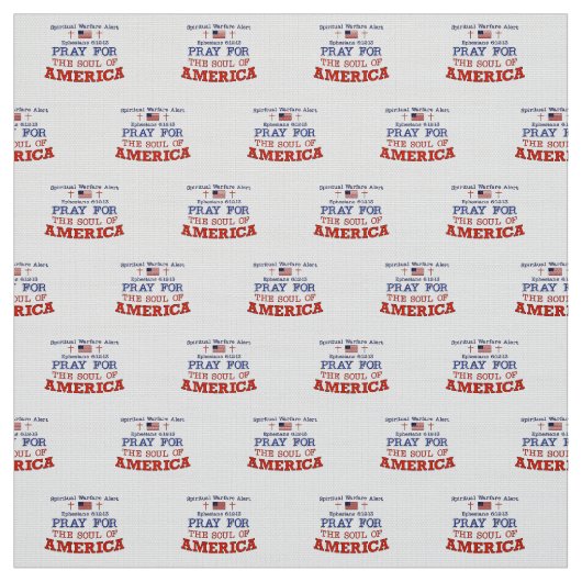 PRAY FOR AMERICA Fabric Stof (Swatch)