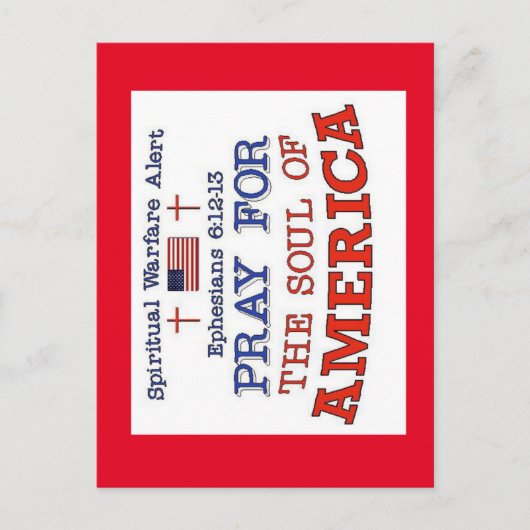 PRAY FOR AMERICA Post Kaart (Voorkant)