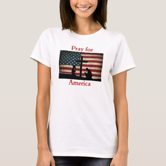 Pray for America T-Shirt (Voorkant)