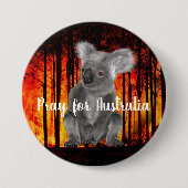 Pray for Australia Ronde Button 7,6 Cm (Voorkant)