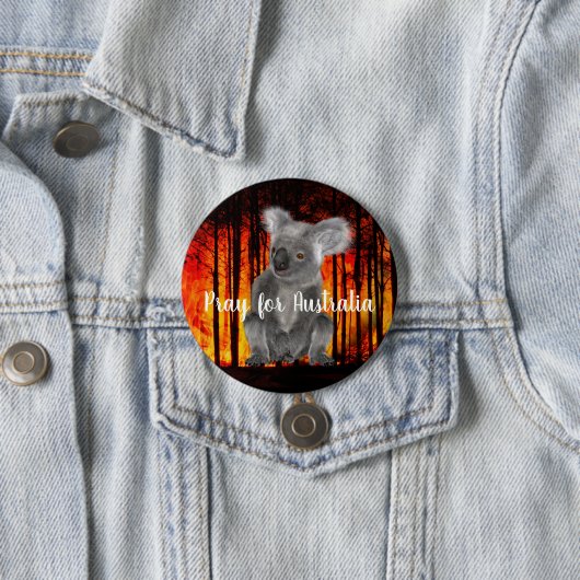 Pray for Australia Ronde Button 7,6 Cm (In situ)