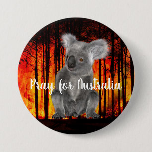 Pray for Australia Ronde Button 7,6 Cm