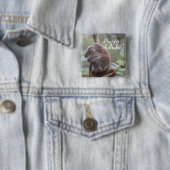 Pray for Australia Vierkante Button 5,1 Cm (In situ)