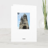 Pray for Berlin Kaiser Wilhelm Memorial Church Feestdagen Kaart (Achterkant)