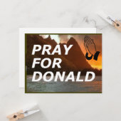 Pray for Donald (Trump) 5"x7" Get Well Card Kaart (Voorkant / Achterkant in situ)