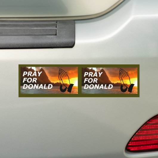 Pray for Donald (Trump) Bumpersticker (Op auto)