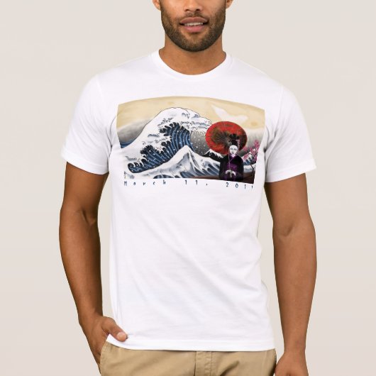Pray for Japan Mannen T-Shirt (Voorkant)