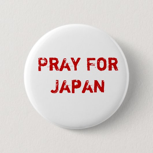 Pray for Japan Ronde Button 5,7 Cm (Voorkant)