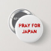 Pray for Japan Ronde Button 5,7 Cm (Voorkant /achterkant)