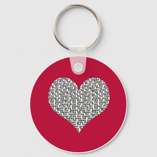 Pray for Japan round sleutelhanger (Voorkant)