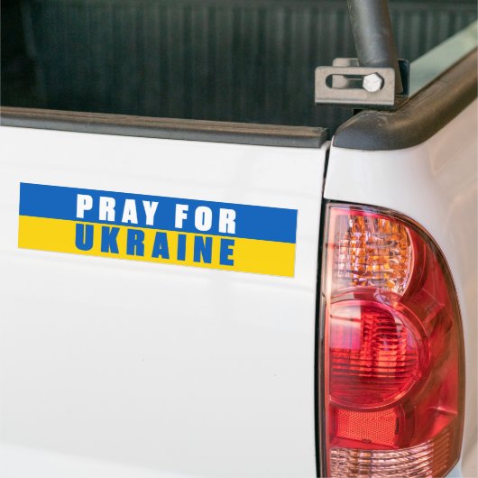 Pray For Oekraïne Bumpersticker (Op Truck)