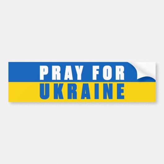 Pray For Oekraïne Bumpersticker (Voorkant)