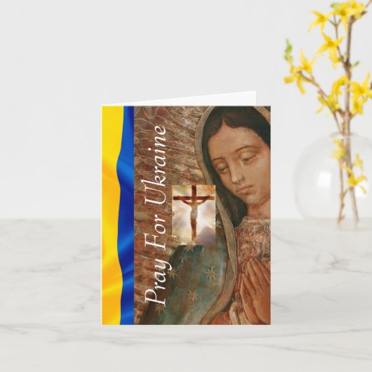 Pray For Oekraïne Kaart (Gele Bloem)