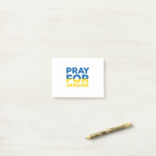 Pray For Oekraïne Post-it® Notes (Op bureau)