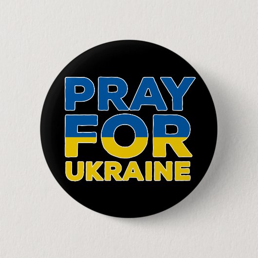 Pray For Oekraïne Ronde Button 5,7 Cm (Voorkant)