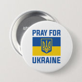 Pray For Oekraïne Ronde Button 7,6 Cm (Voorkant /achterkant)
