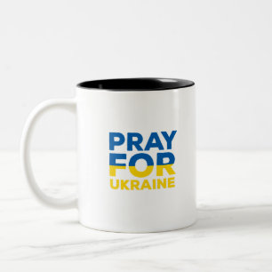 Pray For Oekraïne Tweekleurige Koffiemok