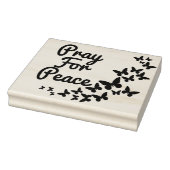 Pray for Peace Butterflies Rubber Stamp Rubberstempel (Stempel)