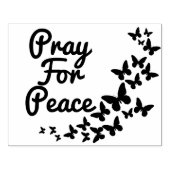 Pray for Peace Butterflies Rubber Stamp Rubberstempel (Afrduk)