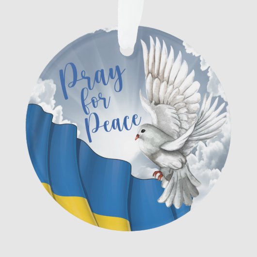 Pray for Peace for Ukraine Ornament (voorkant)