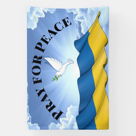 Pray for Peace for Ukraine Spandoek (Verticaal)