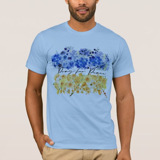 Pray for Peace. I stand with Ukraine.  T-shirt (Voorkant)