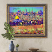 Pray for Peace of Jerusalem Mixed Media Art Print