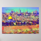 Pray for Peace of Jerusalem Mixed Media Art Print (Voorkant)