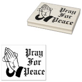 Pray for Peace Prader Hands Rubber Stamp Rubberstempel (Gestempeld)
