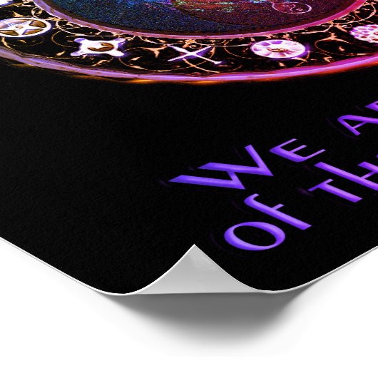 Pray for Peace Rainbow-kleuren Poster (Hoek)